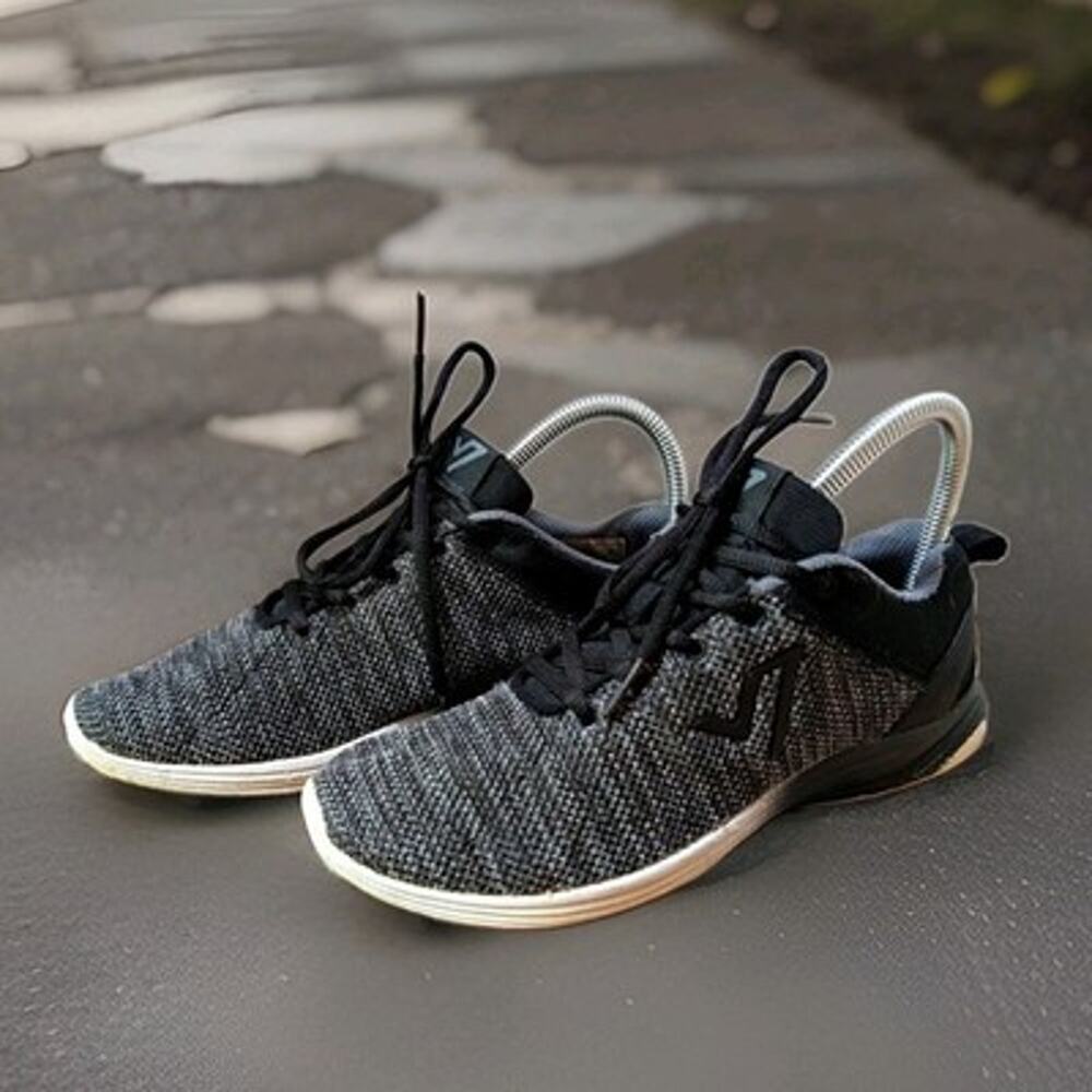 Vionic Adley Women Size 7 M Black Charcoal Knit Lace Up Walking Shoes Sneakers